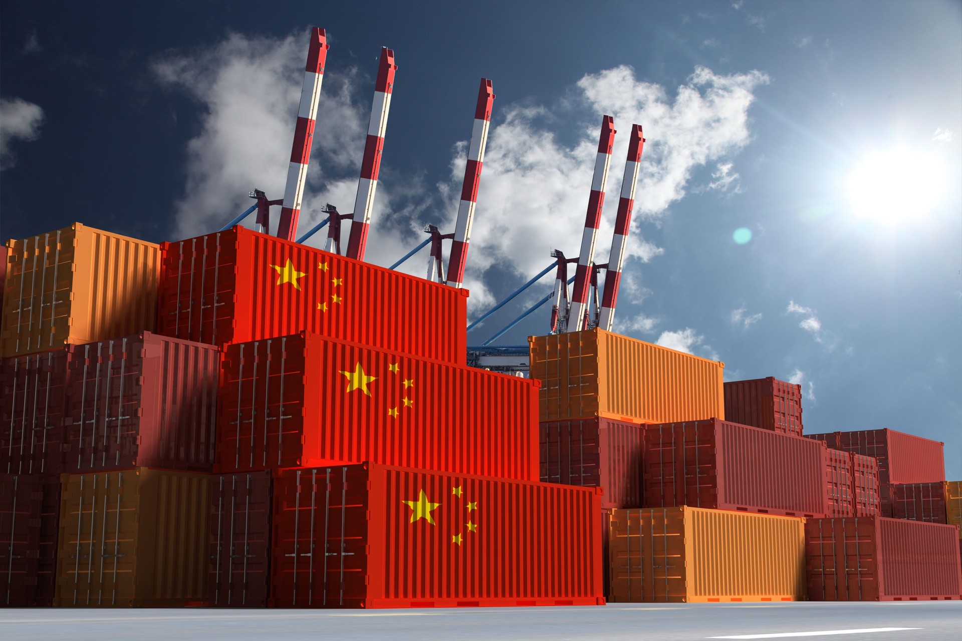 China shipping cargo container export import trade economy